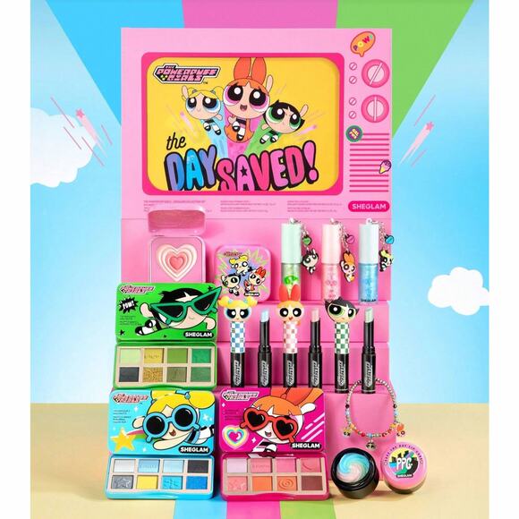 The Powerpuff Girls X SheGlam Makeup Set Complete Collection 11 Piece + Bracelet - Picture 11 of 14